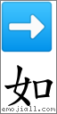 如 對應Emoji ➡ 的對照PNG圖片