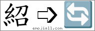 Emoji: 🔄, Text: 紹
