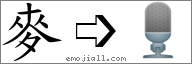Emoji: 🎙, Text: 麥