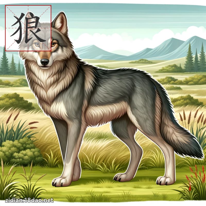 狼 - 國語字典配圖