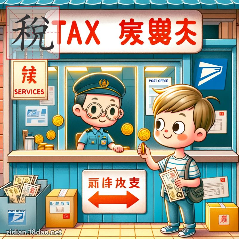 稅 - 國語字典配圖
