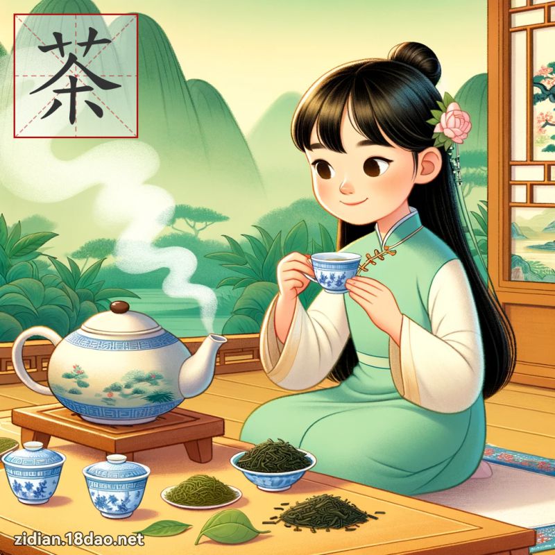 茶 - 国语字典配图