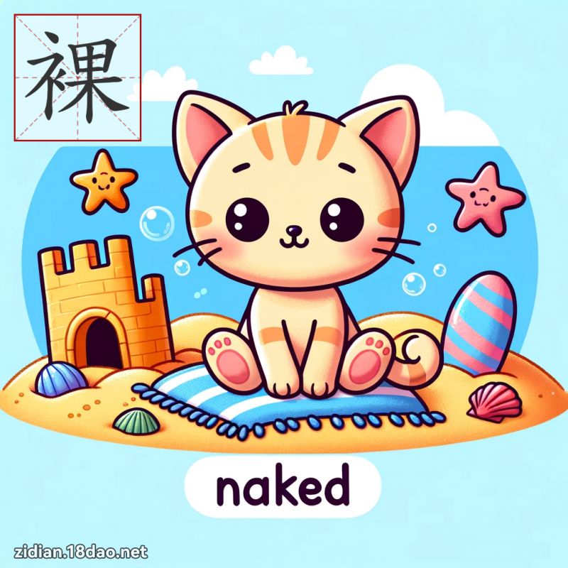 裸 - 國語字典配圖