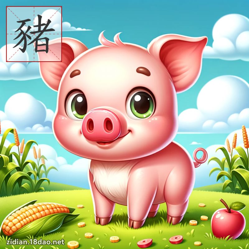 豬 - 國語字典配圖